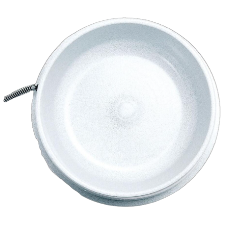 Round white granite thermal pet bowl with insulated design for outdoor use in Pet & Animal and Farm & Pet collections