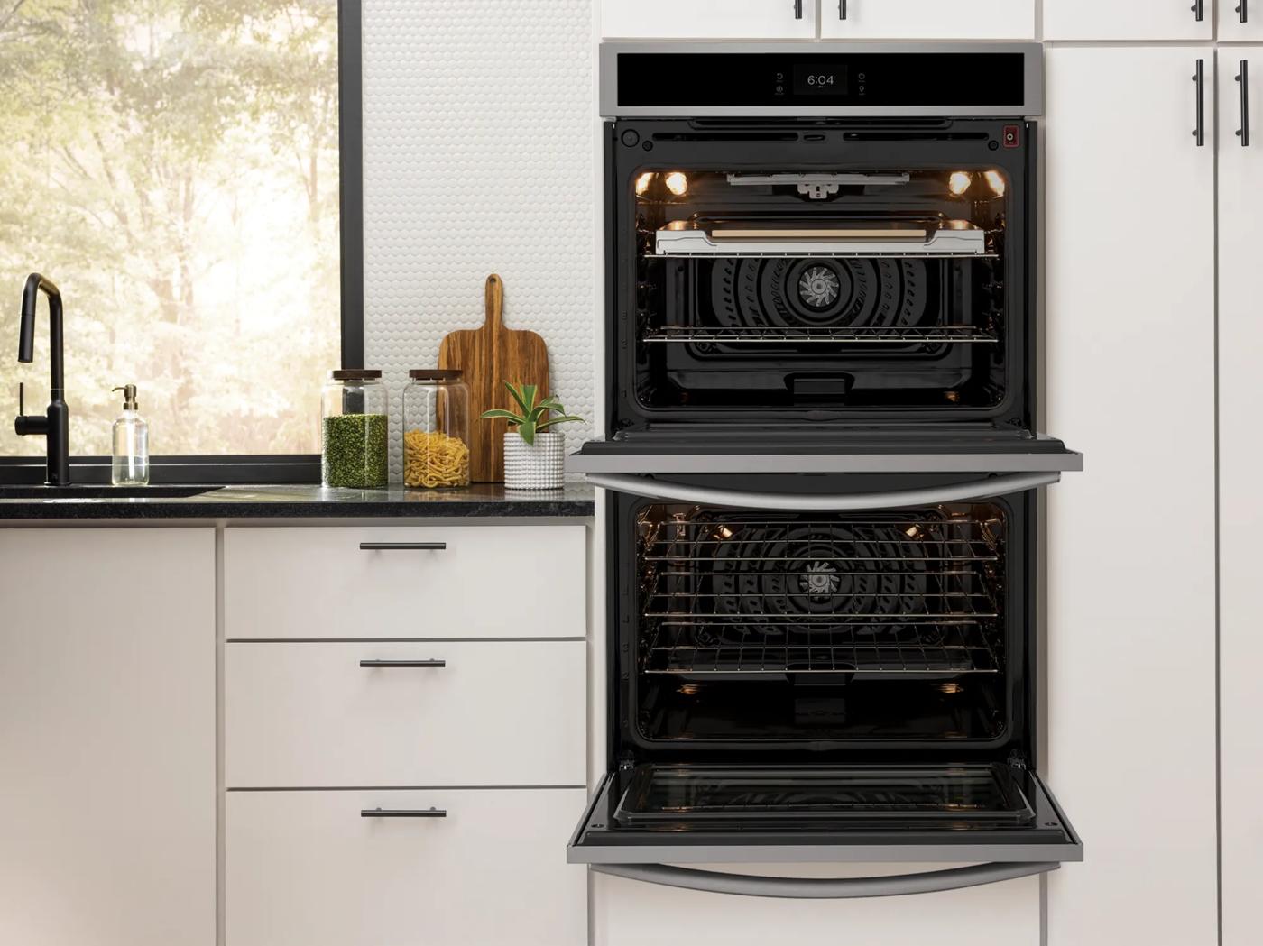 30" Double Electric Wall Oven with Stone-Baked Pizza