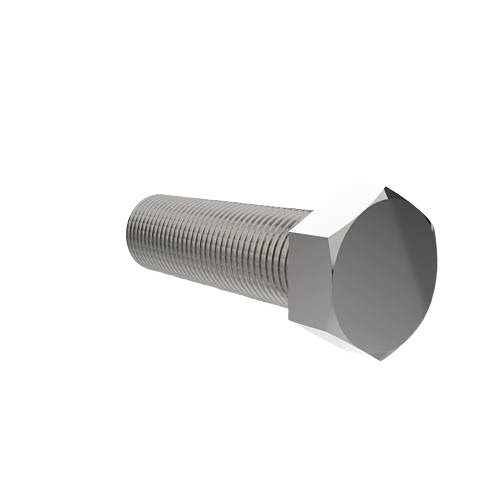 Metal hexagonal head screw with threaded body designed for tools and home improvement applications