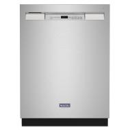 Stainless steel front control dishwasher with quiet operation and dual power filtration in kitchen appliances collections