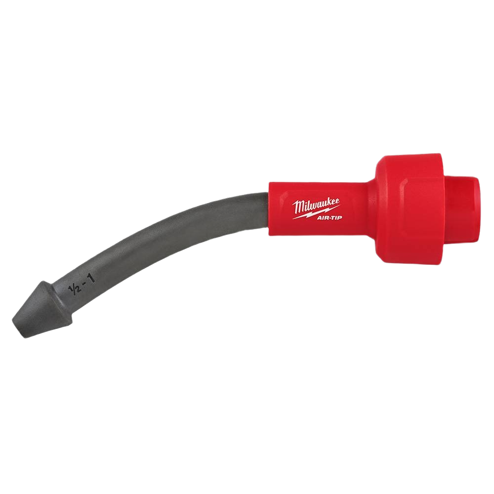 Red and black Milwaukee AIR-TIP™ conduit line puller tool for home improvement and woodworking tasks collections