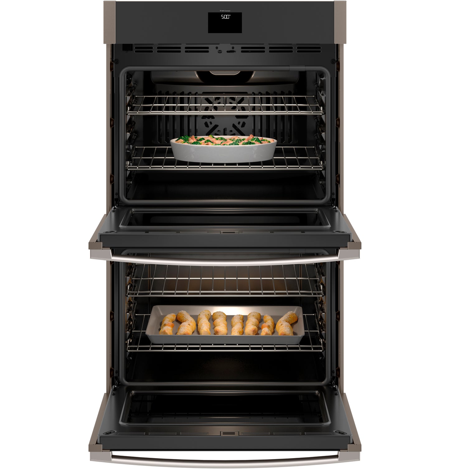 GE® 30" Smart Built-In Self-Clean Convection Double Wall Oven with No Preheat Air Fry