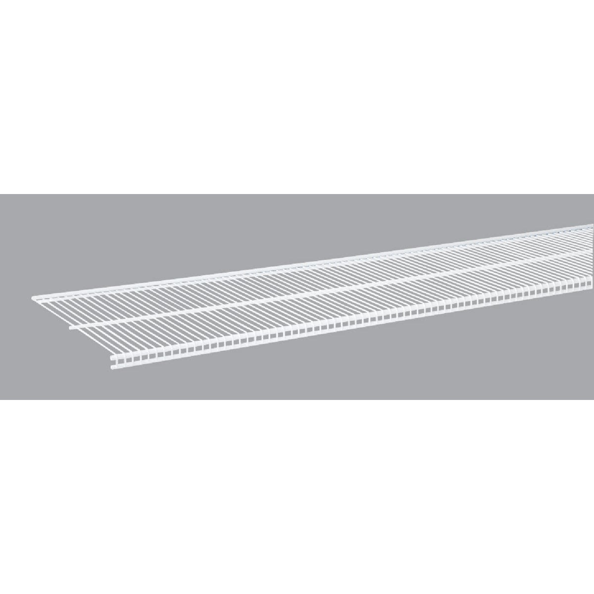 White ventilated steel closet shelf with thin profile for organized storage and closet accessories under $50 collections