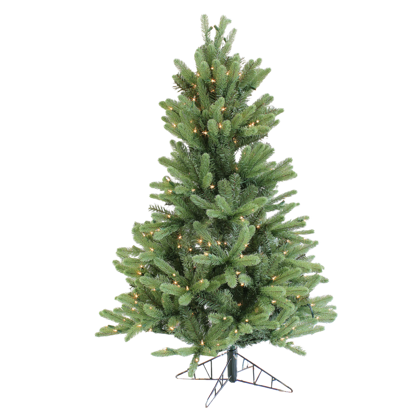 4.5-foot pre-lit evergreen pine tree with clear incandescent lights for Christmas decoration and home improvement collections