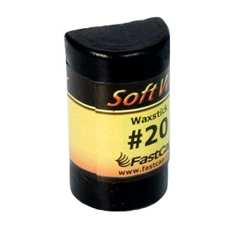 Black half-moon shaped softwax stick designed for woodworking and home improvement use