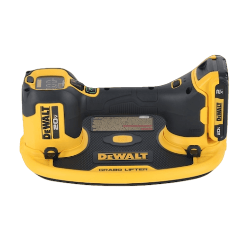Cordless yellow and black DEWALT lifter tool with digital display and ergonomic design for tools and home improvement tasks