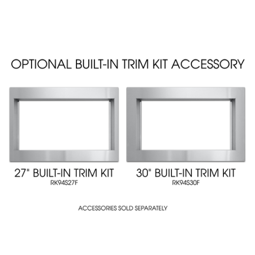Two stainless steel rectangular microwave door frames side by side on black background