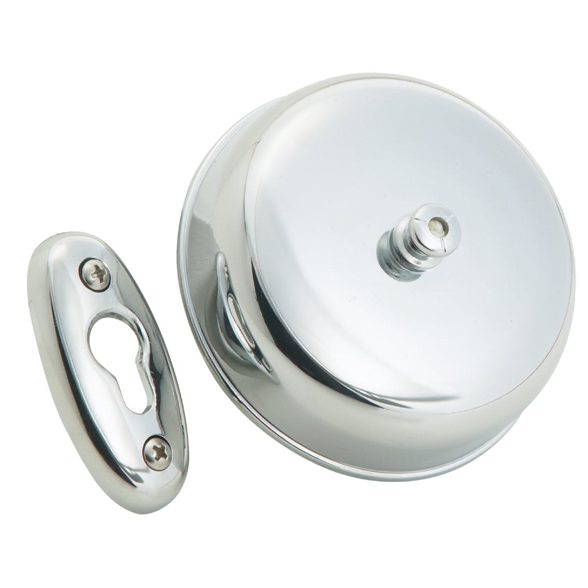 Polished nickel retractable clothesline casing and wall mount bracket for storage and home improvement collections under $50