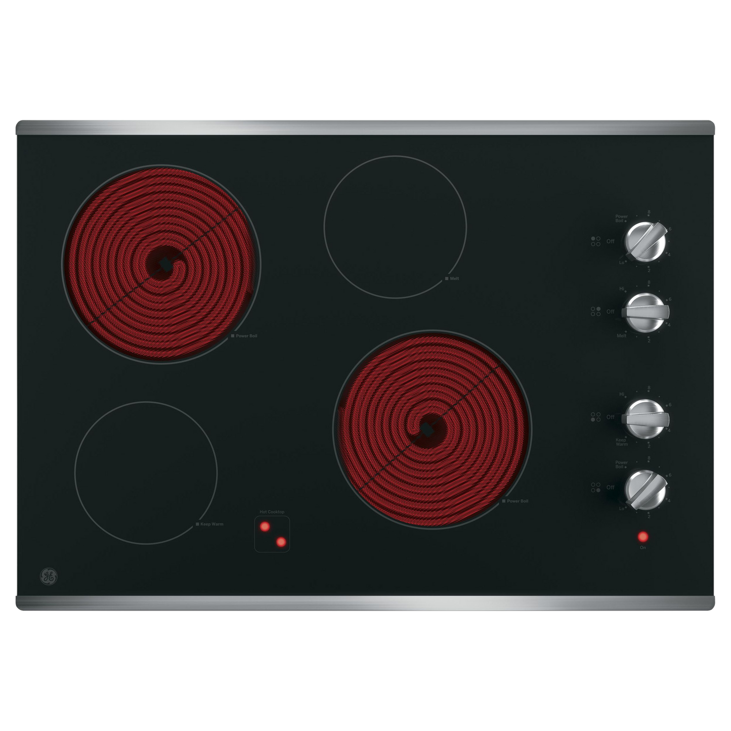 GE® 30" Built-In Knob Control Electric Cooktop