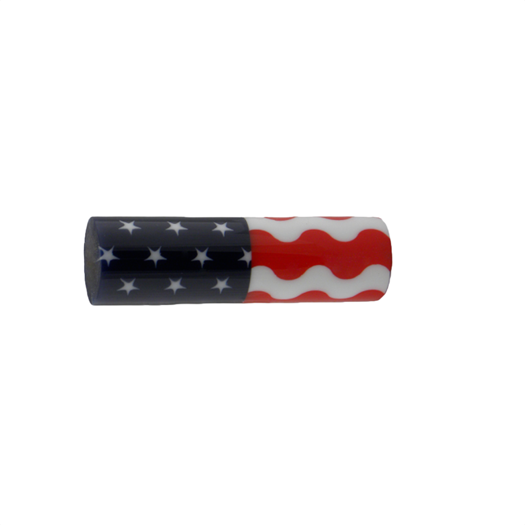 Acrylic pen blank with stars and wavy stripes pattern, ideal for woodworking tools and craft projects under $50.