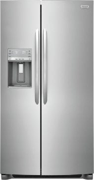 Stainless steel side-by-side refrigerator with external water dispenser from Refrigerators and Kitchen & Kitchenware collections