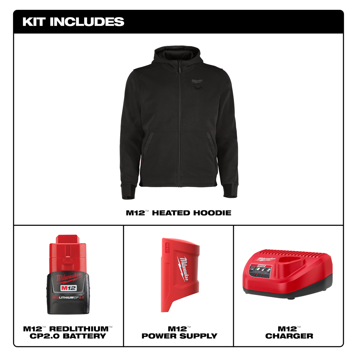 Milwaukee M12™ Men's Heated Full-Zip Hoodie