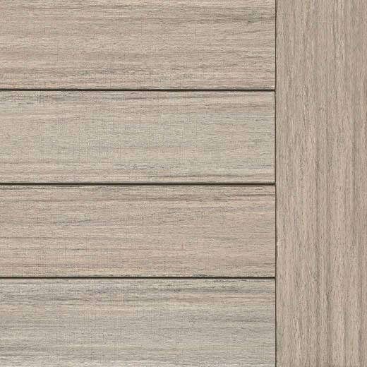Grooved deck board panel in French White Oak finish from TimberTech for decking and lumber building materials collections