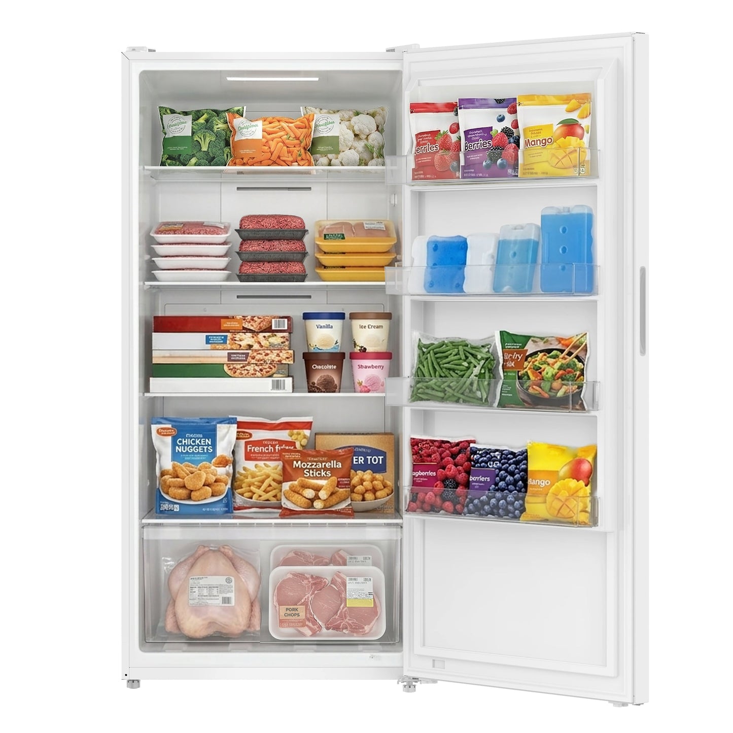 Avanti MaxxSpace Garage-Ready 17 cu. ft. Convertible Upright Freezer - White