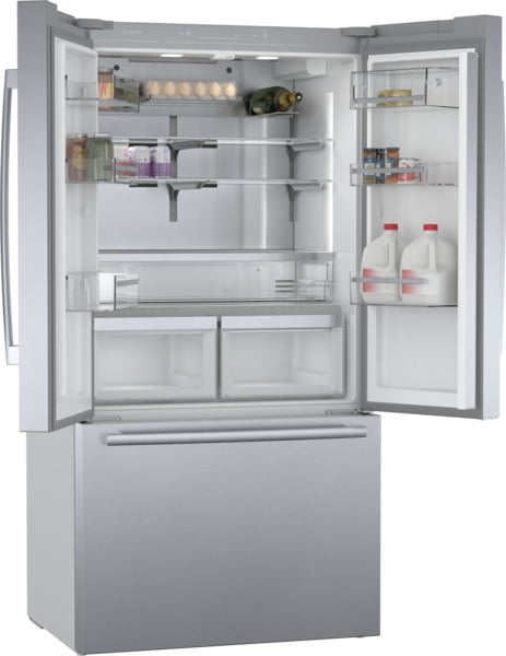 800 Series, French Door Bottom Mount Refrigerator, 36'', Stainless Steel