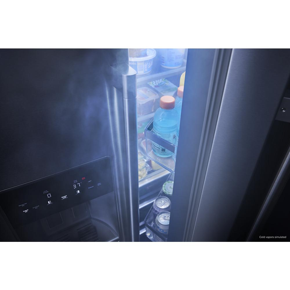 36-inch Wide Full-Depth Side-by-Side Refrigerator with Arctic Blue Interior - 28.7 Cu. Ft.