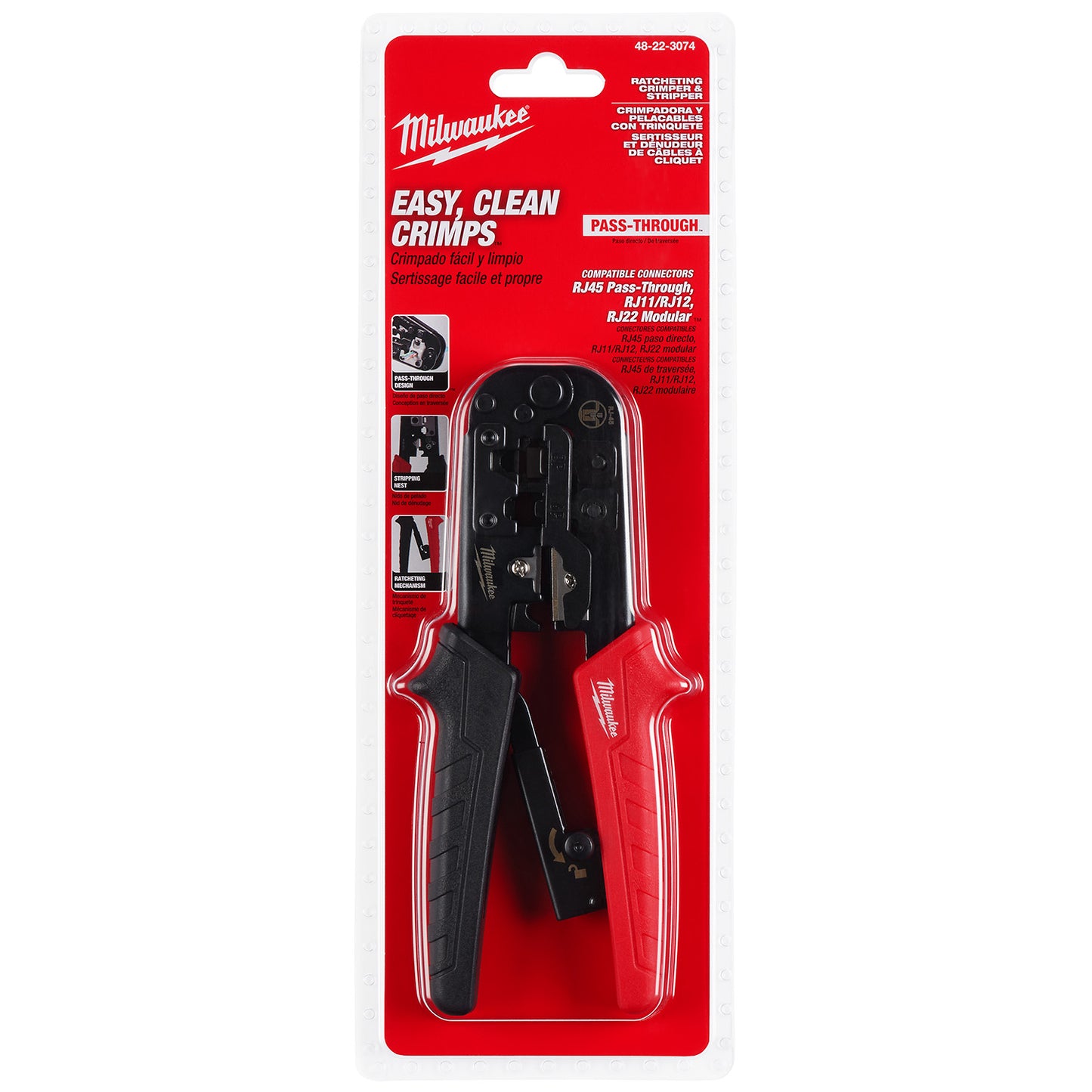 Milwaukee Ratcheting Pass-Through Crimper & Stripper