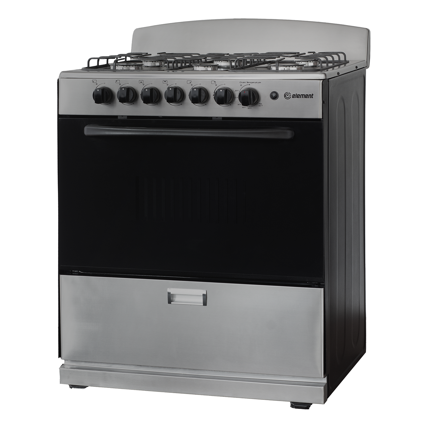 Element Electronics 4.0 cu. ft. 30", 6-Burner Gas Range (EEGR3A6MCCS)