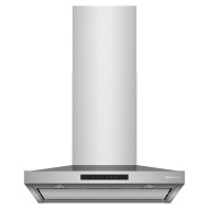 wall-mount canopy hood in stainless steel with digital controls for effective ventilation in kitchen appliances collection