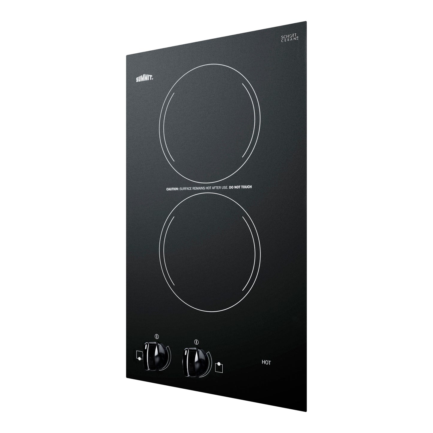 15" Wide 230V 2-Burner Radiant Cooktop