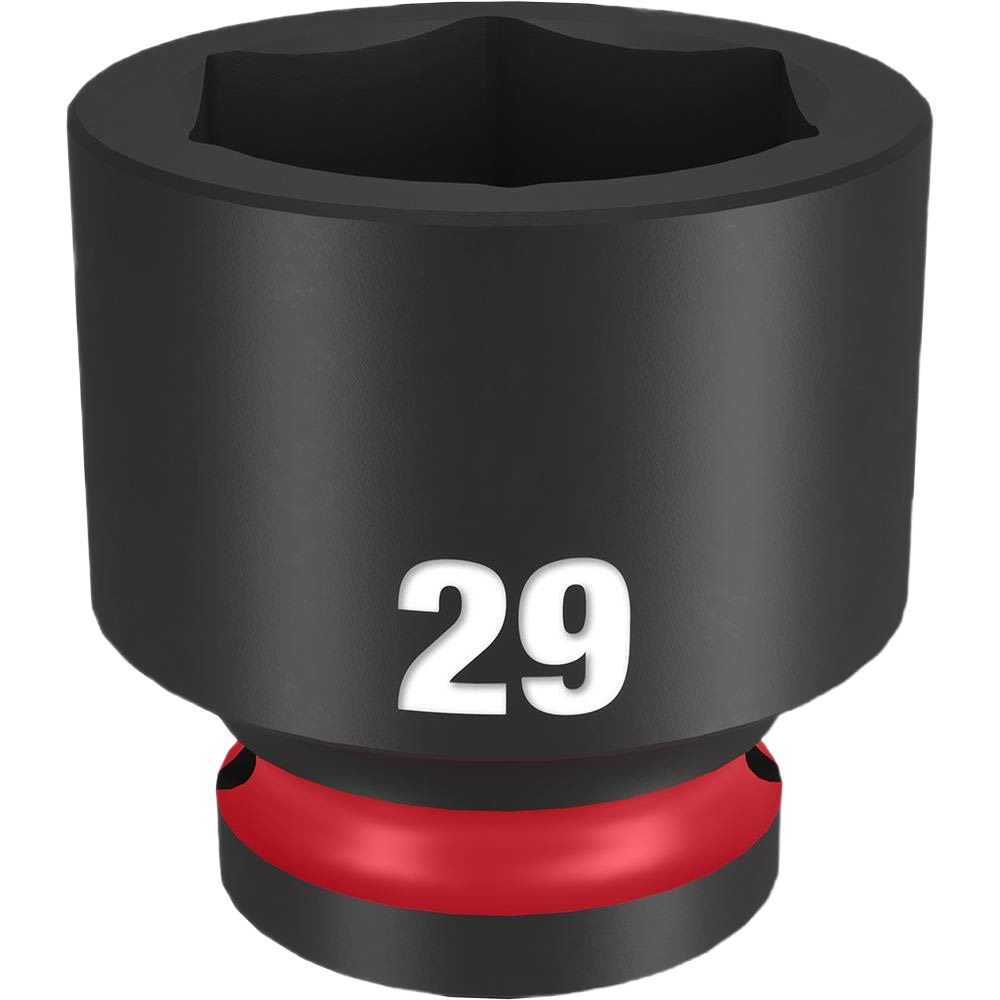 29-mm six-point impact socket with stamped size markings for heavy-duty tools in hand tool collections