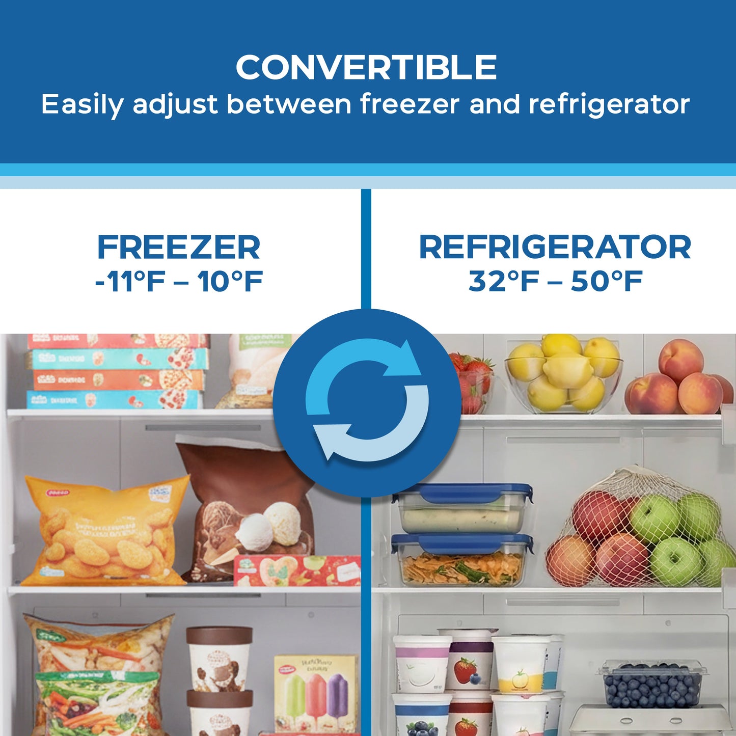 Avanti MaxxSpace Garage-Ready 17 cu. ft. Convertible Upright Freezer - White