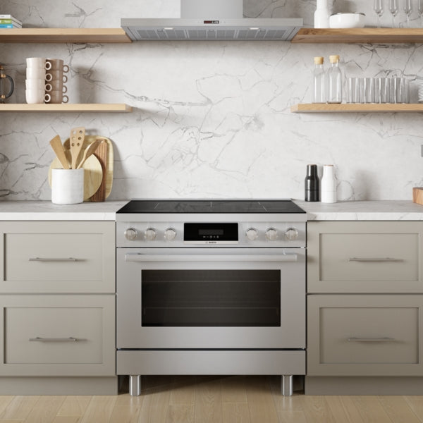 800 Series, Induction freestanding range, 36'', Stainless Steel