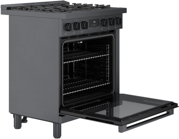 800 Series, Gas Freestanding Range, 30'', Black Stainless Steel