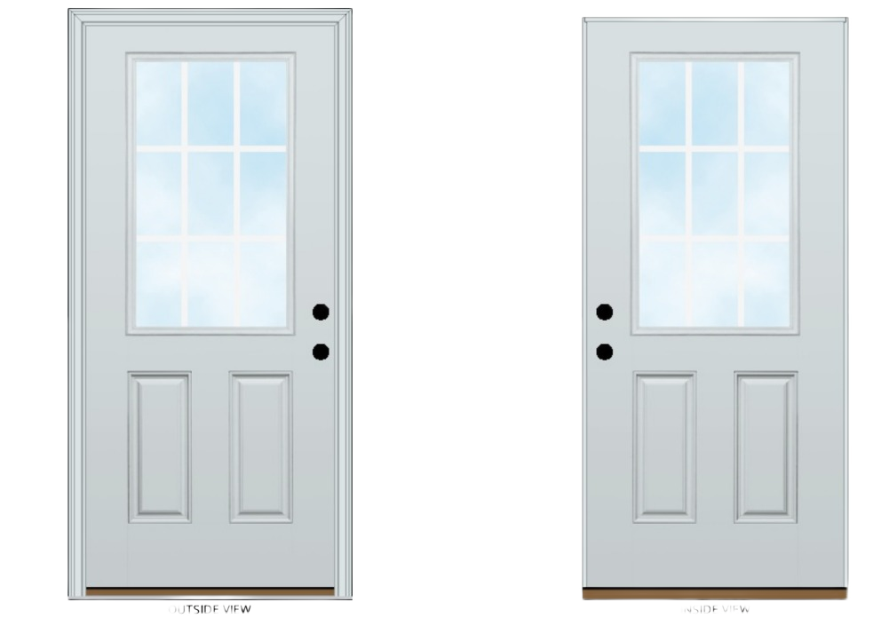 ProVia Left Hand Inswing Fiberglass Vantage Entry Door 32x80