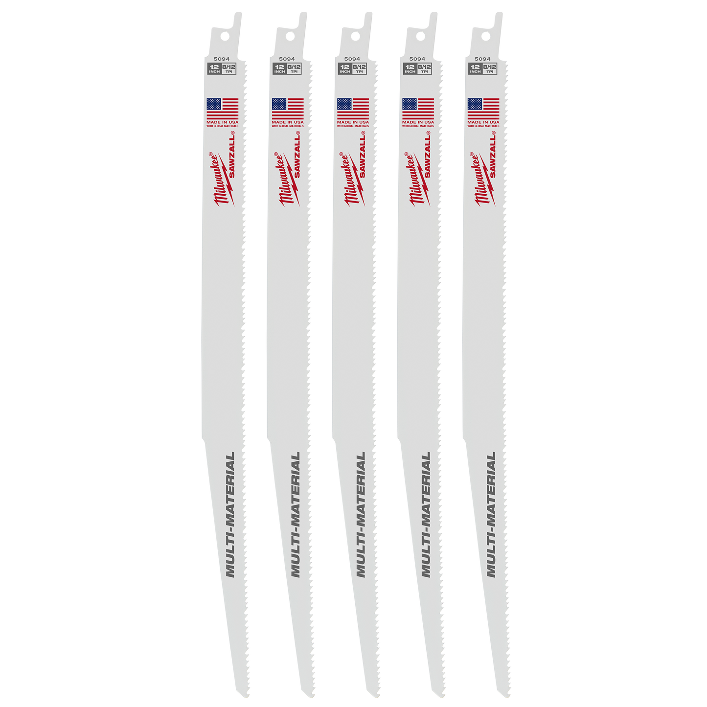 Milwaukee 12 " 8/12 TPI SAWZALL® Blade for Multi-Material (5 PK)