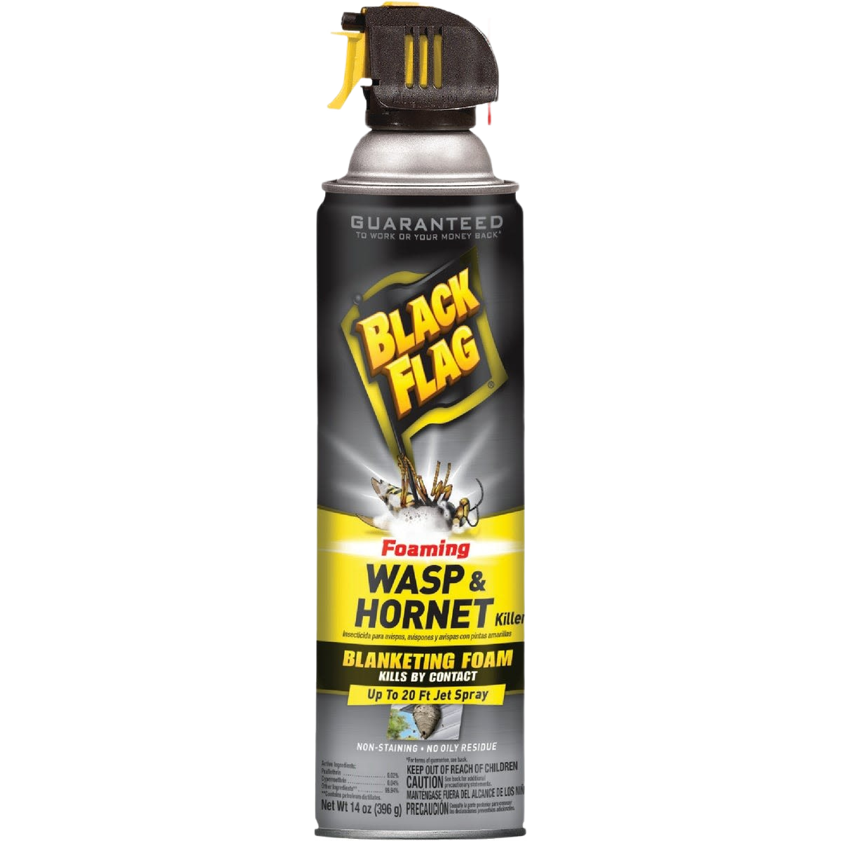 Black Flag foaming wasp and hornet spray for outdoor insect and pest control in lawn and garden maintenance under $50