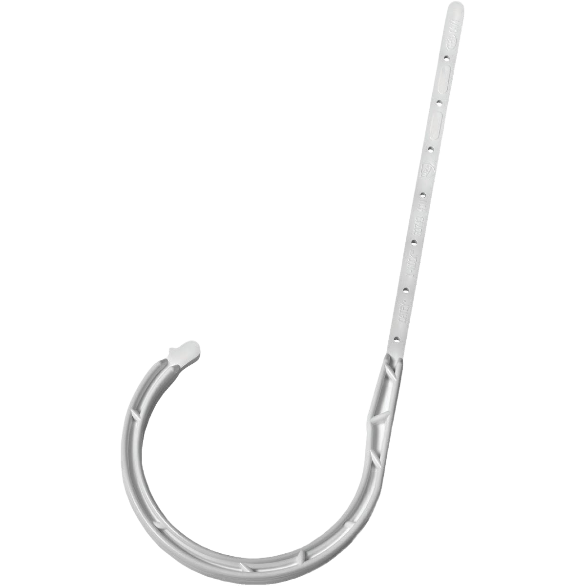 White ABS J-hook pipe holder for plumbing and home improvement projects in a 4-pack under $50 collection