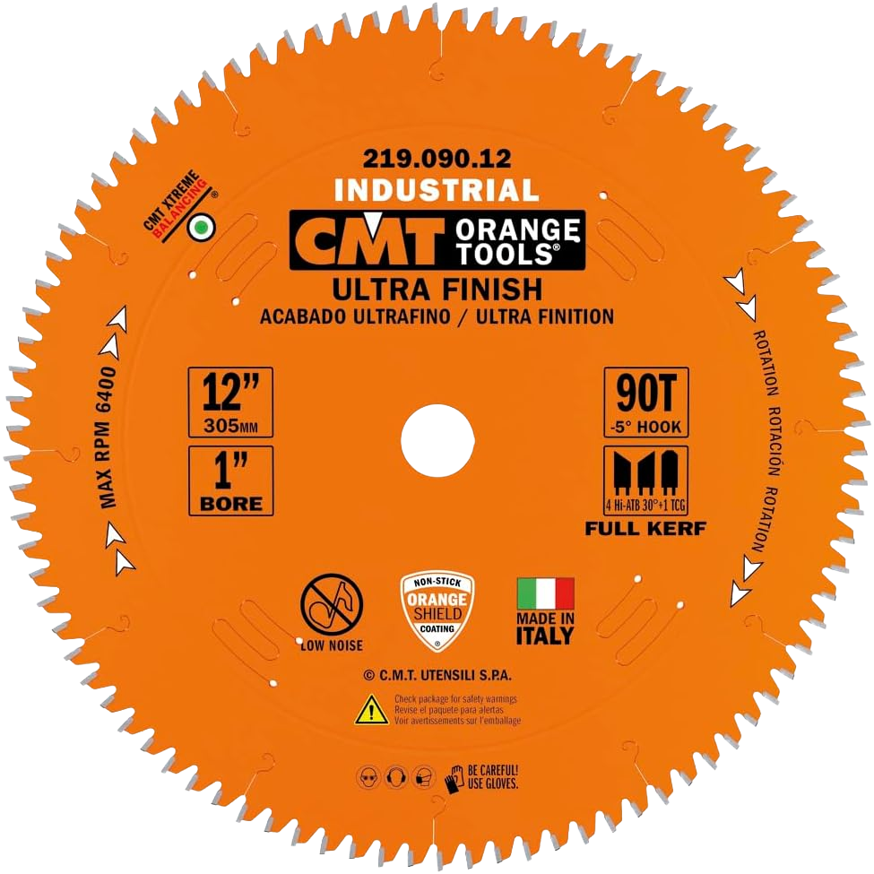 CMT Orange Tools 12” 80T Ultra Finish Sliding Compound Saw Blade