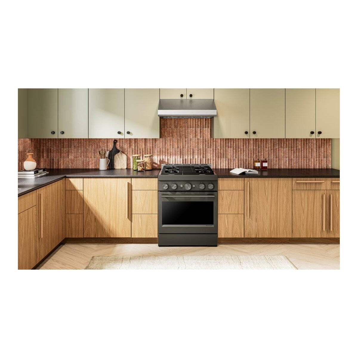 KitchenAid® 30-Inch 4 Burner Commercial-Style Gas Range with No Preheat Air Fry Mode
