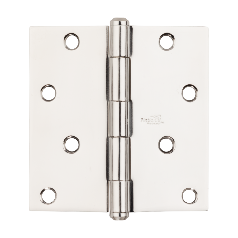 4-inch square stainless steel door hinge with corrosion resistance for indoor and outdoor hardware projects under $50