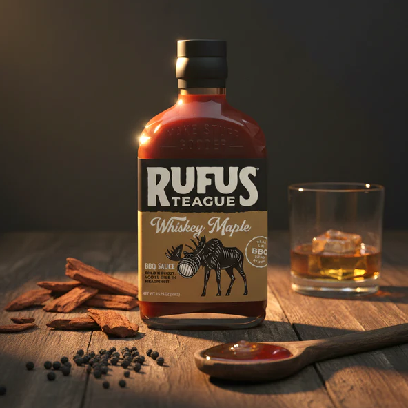 Rufus Teague Whiskey Maple BBQ Sauce, 15.25 oz.