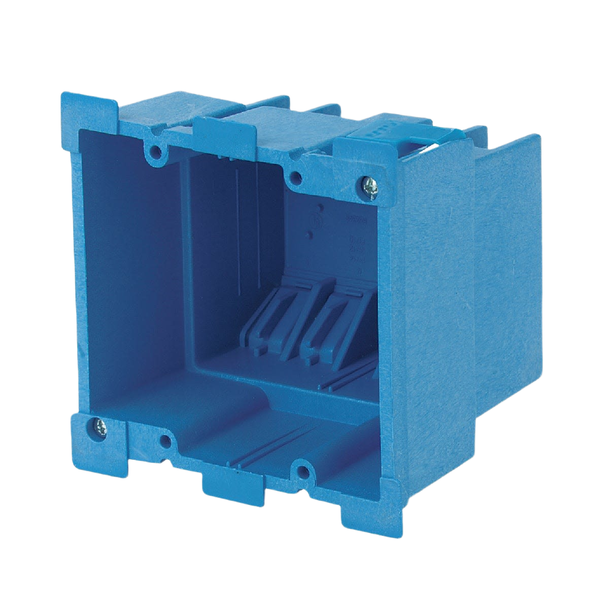 Durable blue plastic electrical box for old work installation, ideal for home improvement and electrical supply collections under $50