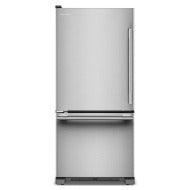19 Cu. Ft. 30-Inch Bottom Mount Refrigerator with Left Door Swing in PrintShield® Stainless Steel