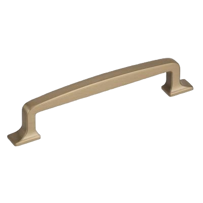 Golden champagne cabinet pull with soft modern lines for furniture hardware and home improvement under 50 dollars