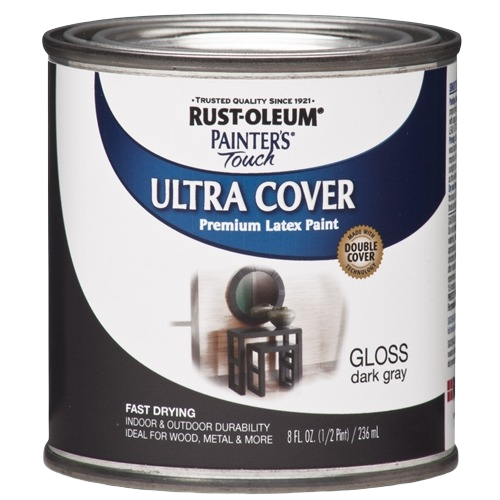 Rust-Oleum dark gray premium latex gloss paint can for home improvement in specialty paint and under $50 collections