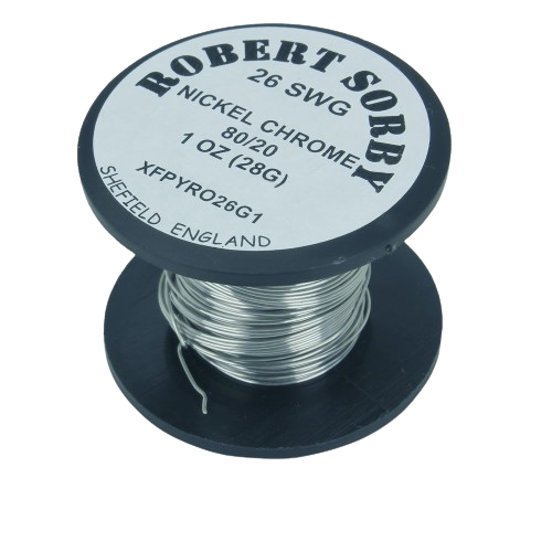 Spool of 26 SWG nickel chromium wire weighing 1 ounce for tools and home improvement use