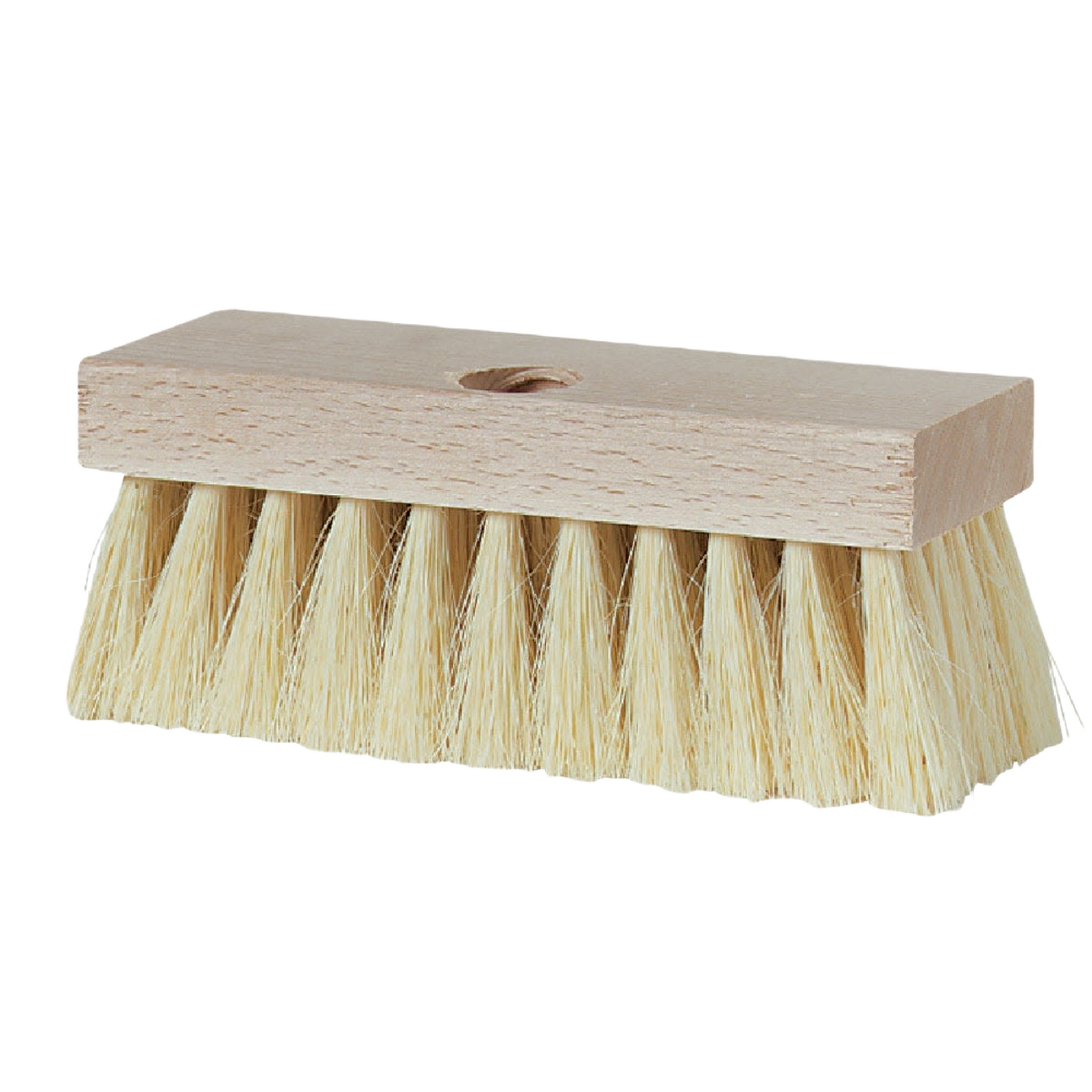Wooden block roof brush with stiff light bristles for cleaning and coating, part of hardware and home improvement tools under $50 collection