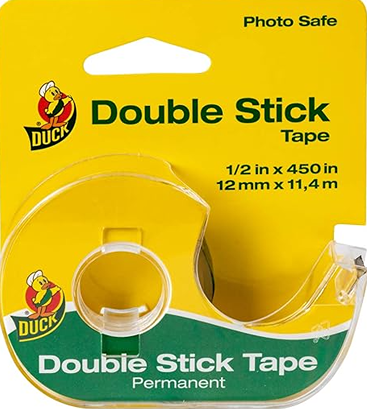 Clear double-sided tape dispenser for permanent adhesive tasks in office supplies and crafting projects under $50