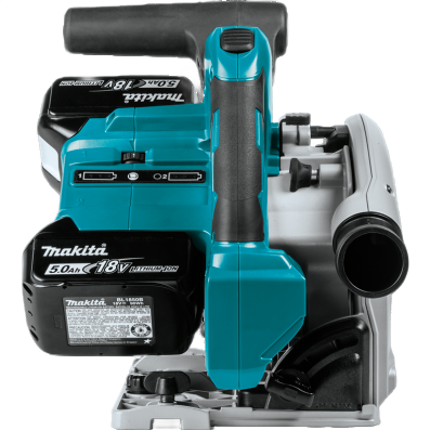 Cordless 18V brushless plunge saw with ergonomic grip and high-capacity battery for efficient cutting in home improvement projects