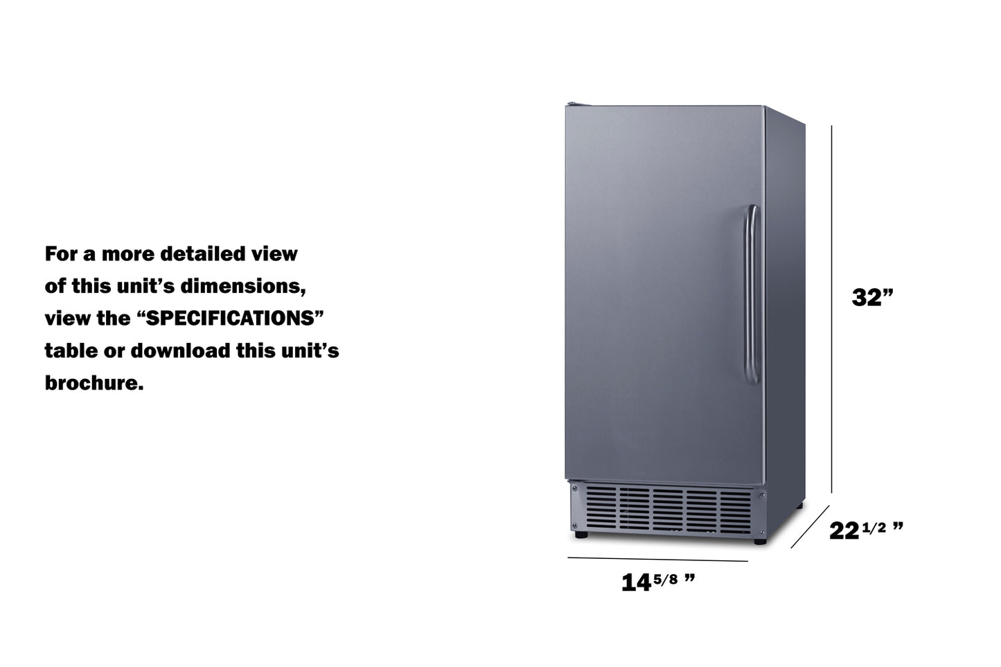 Built-In 45 lb. Clear Icemaker, ADA Compliant