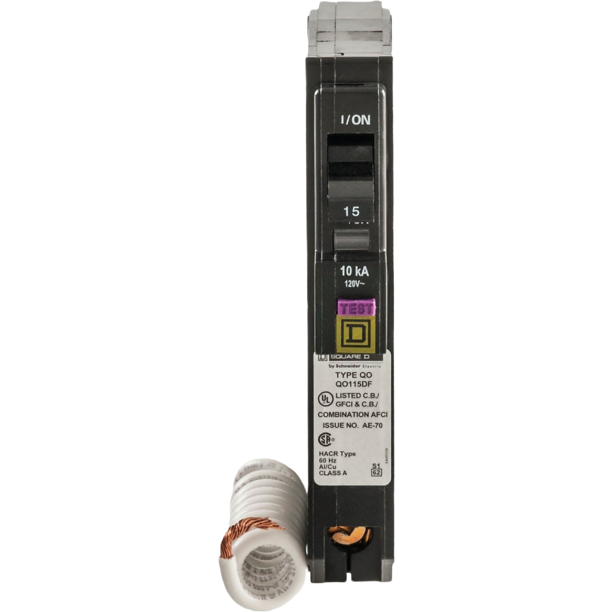 15A single-pole dual function circuit breaker for Electrical and Breakers collections under 100 dollars