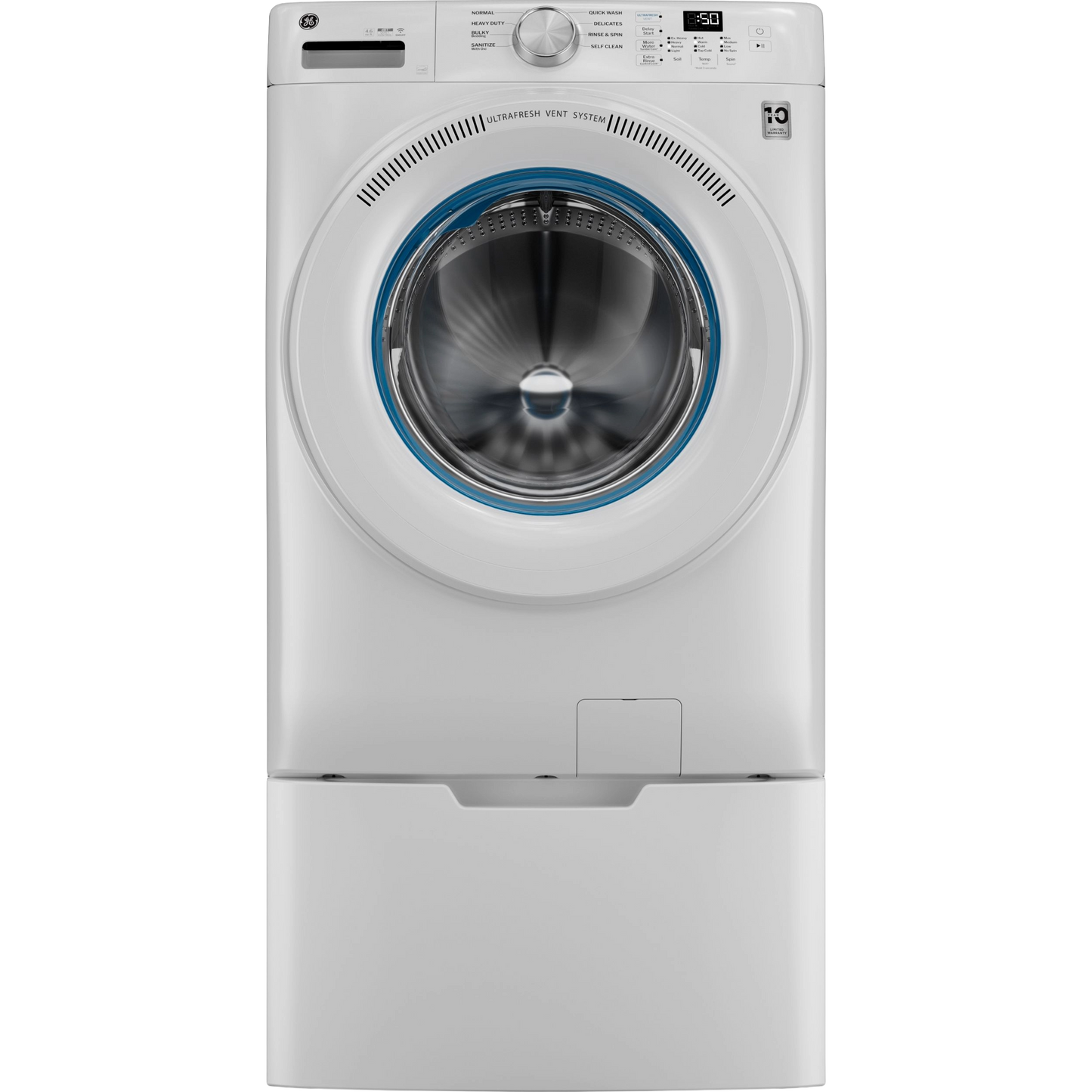 GE® ENERGY STAR® 4.6 cu. ft. Capacity Smart Front Load Washer with UltraFresh Vent System with OdorBlock™