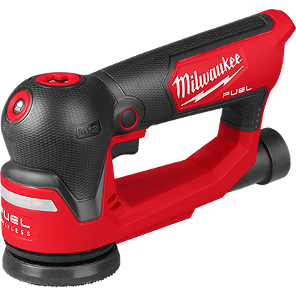 Compact red and black cordless detail sander designed for precision sanding in tools and home improvement tasks