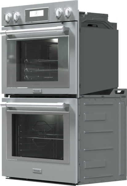 Professional double steam wall oven in stainless steel featuring digital controls, part of Thermador kitchen appliances collection