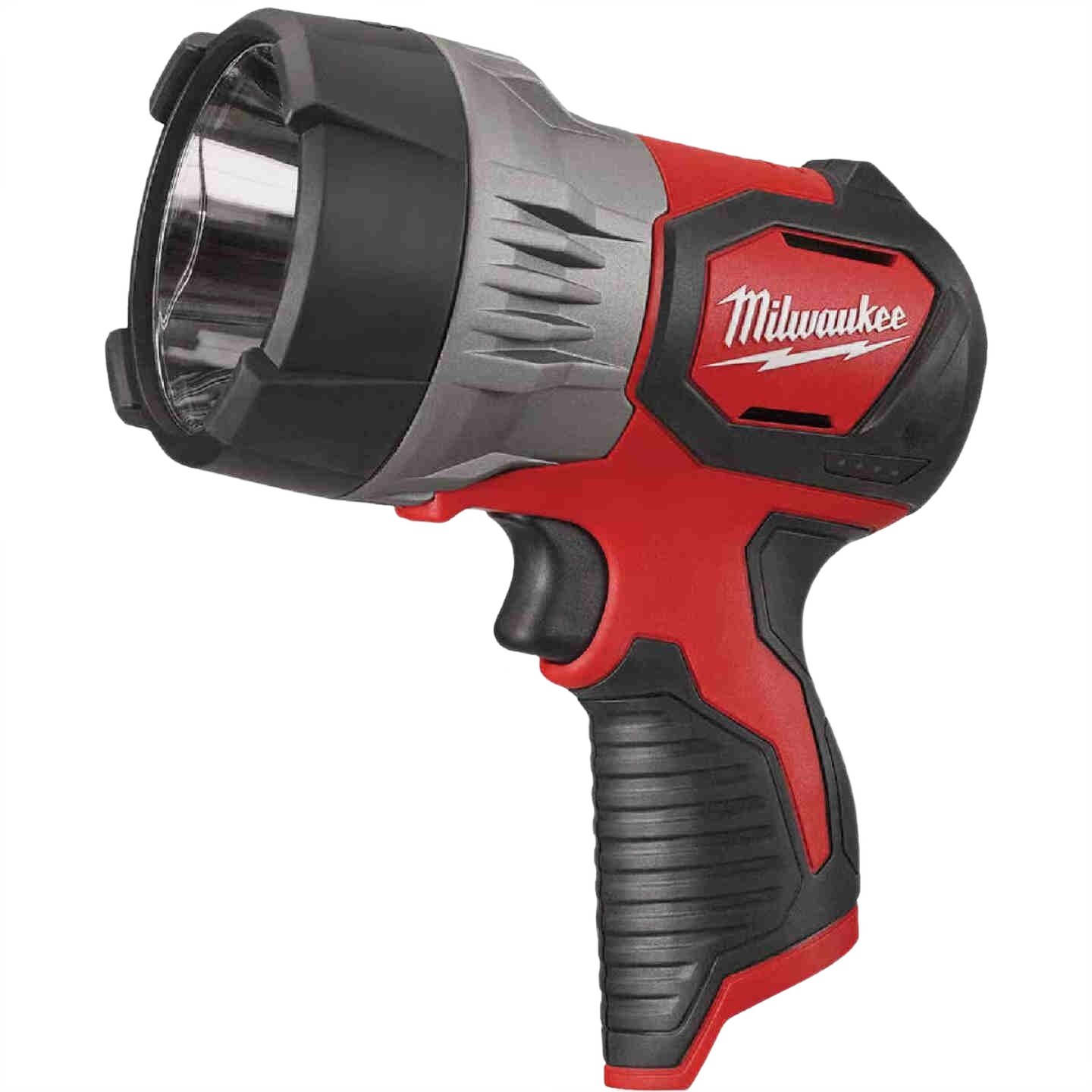 Compact cordless spotlight with ergonomic grip and bright LED for tools and home improvement projects